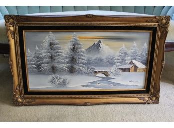 Original 'Barrister' Winter Landscape Oil On Canvas