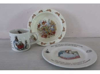 Peter Rabbit Plates, Cup & Books