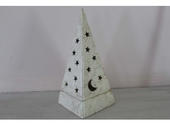 PartyLite Galaxy Moon Stars Pyramid Tealight Candle