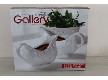 Two Gallery Autumn Gravy Boats