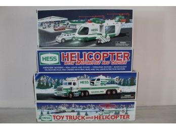 Hess 1995 & 2001 Helicopter Truck Lot