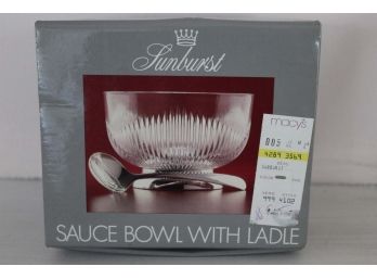 Sunburst Sauce Bowl W/ Ladle