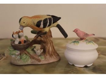 Bird Statue & Small Bird Lidded Box