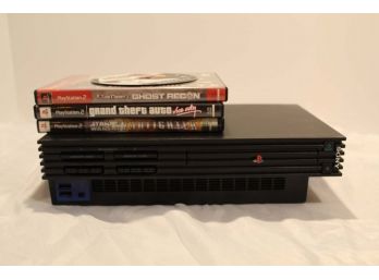 Playstation 2 Console & Games (No Wires Or Controllers)