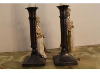 Brass Candle Sticks With Tassels
