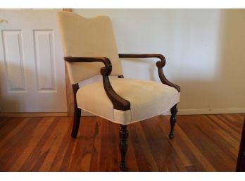 Lovely Cream Colored Mahogany Side Chair