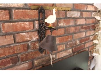 Vintage Iron Wall Mounted Duck Bell