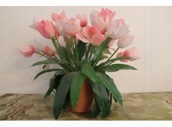 Artificial Flowers W/ Brown Flower Pot