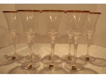 Set Of 8 Mikasa Jamestown Champagne Flutes