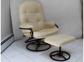 Palliser Furniture Oyster Colored Chair & Footrest