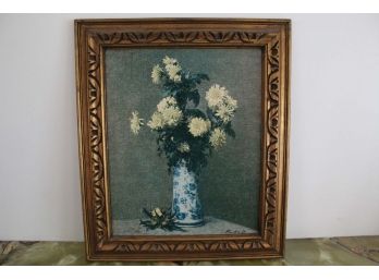 Henri Fantin Still Life Flowers Framed And Signed