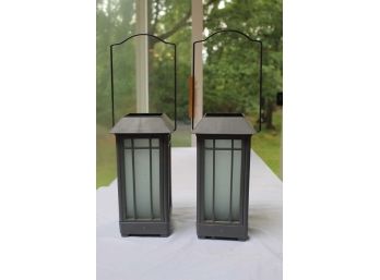 Pair Of Lantern Candle Holders