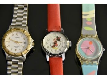 Jewelry Lot 11 Trio Of Vintage Womans Watches