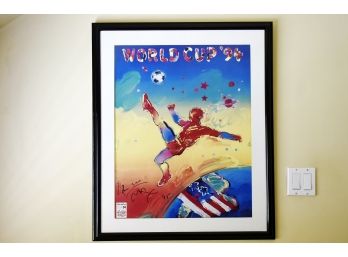 Peter Max Signed 'World Cup 94' Framed Poster