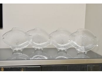 Four Clear Fish Plates