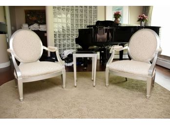 Amazing Donghi Seating Area With 2 Chairs And Side Table Paid $8000