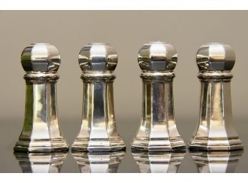 Lovely Petite Silver Plate Salt And Pepper Shakers