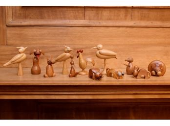 Hand Carved Wooden Animals From Columbia And Ecuador