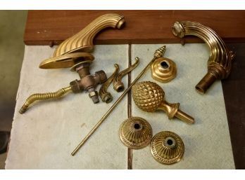 Assortment Of Brass Sink Hardware
