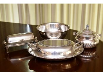 Wonderful Silver Plate Pieces Including Butter Dish And More- Gorham