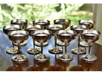 12 Silver Plate Champagne Chalice Cups