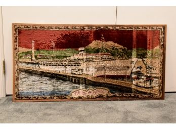 Vintage Velvet 'Panama Canal' Framed Art 39 X 20
