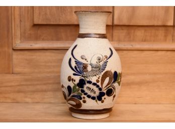 Vintage Mexican Pottery Painted Vase