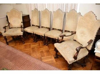 Six Antique Dining Chairs For Restoration