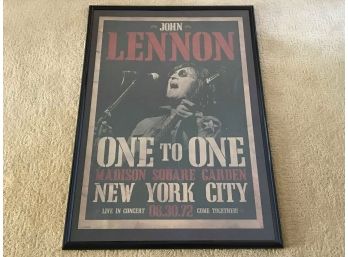 Framed John Lennon MSG Concert Poster