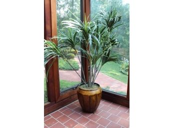 Artificial Plant With Clawfoot Planter