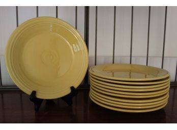 Set Of Yellow Homer Laughlin Fiesta Plates