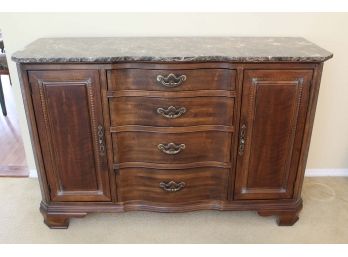 Outstanding Marble Top American Drew Queen Ann Style Credenza