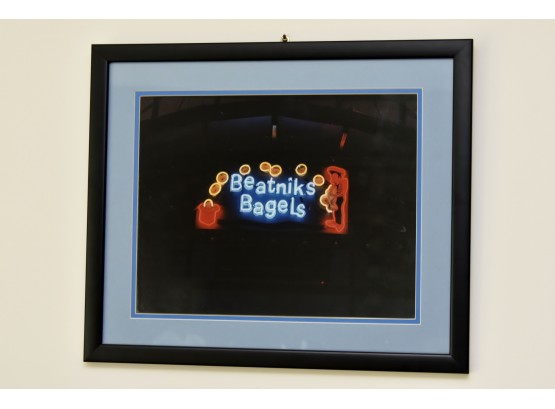 'Beatniks Bagels' Framed Artist Photo 18 X 15