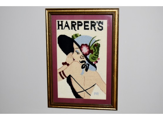 Harpers Framed Needlepoint 16 X 22