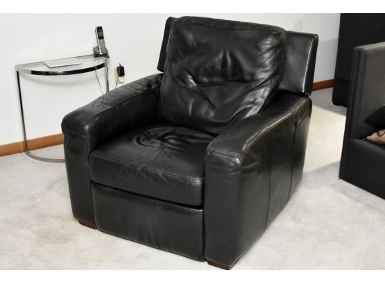'American Leather' Of Texas Black Leather Recliner 36 X 37 X 33