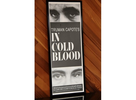 Original 'In Cold Blood' Framed Poster 15 X 37