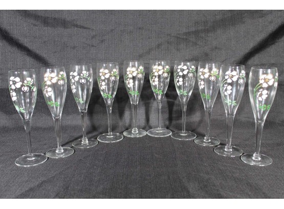 Flower Painted Drinking Glasses