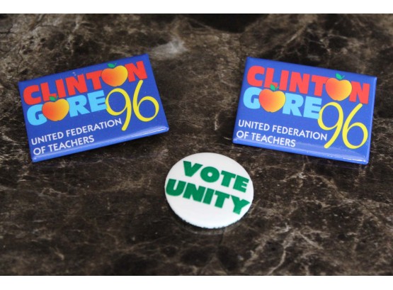Clinton Gore '96 Pins (J#29)