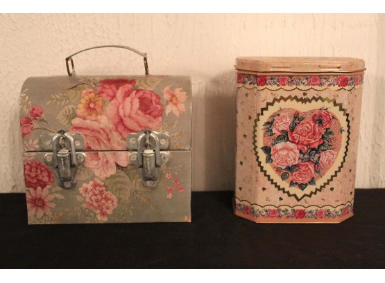 Floral Design Tin Boxes