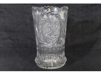 Imperlux Genuine Handcut Lead Crystal Vase Made In East Germany