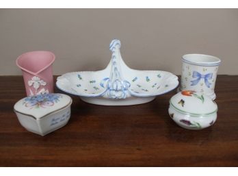 Small Porcelain Pieces & Trinket Boxes (Two Limoges)