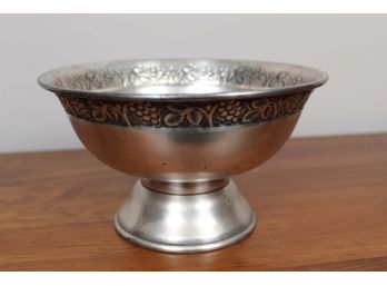 Pottery Barn Silver Colored Footed Bowl