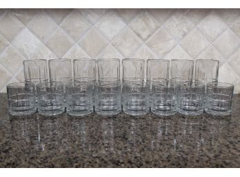 Set Of 16 Anchor Hocking Tartan Drinking Glasses