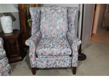 Vintage Floral Action Lane Reclining Wingback Armchair
