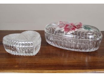 Covered Glass Candy Dishes