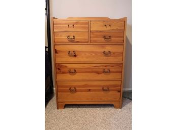 Natural Pine Chest Of Drawers 1 Of 2 (Read)