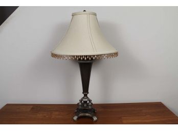 Four Footed Table Lamp With Drop Bead Shade