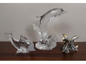 Dolphin Figurines (One Is Lenox)