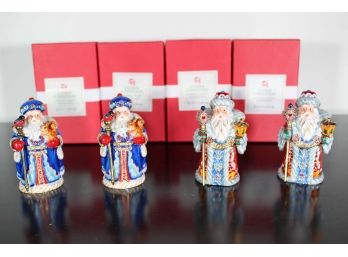 'Father Christmas' Austrian Crystal Jeweled Boxes By Two's Company