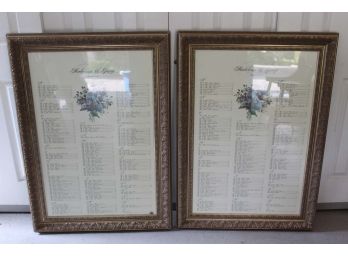 Two Large Gold Colored Picture Frames